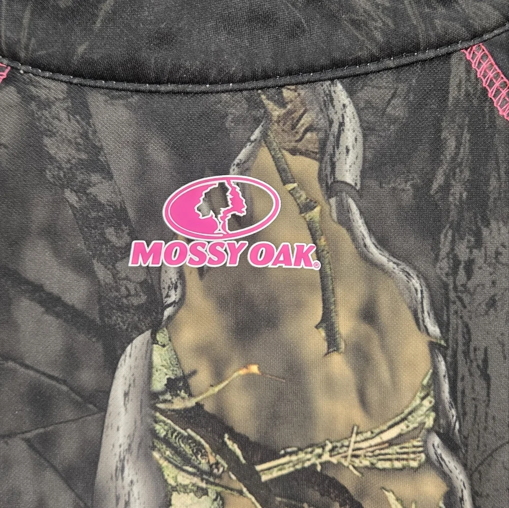 Realtree & Mossy Oak Women's Fleece Performance Camo 1/4 Zip Jacket Size Large - Picture 3 of 7